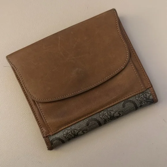 Vintage Celine C Macadam Horse Carriage Bifold Wallet Brown Canvas - Picture 2 of 7